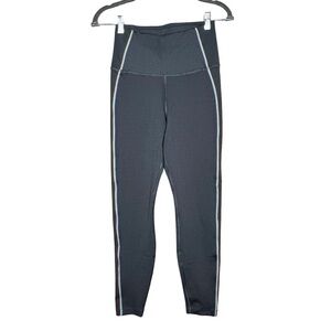 Nike Yoga  Womens Medium 7/8 Tights Sports Mid-Rise CU5360-032 Gray Running